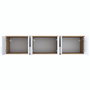 Hanah Home EA114 - 2720 Estantería de Pared Nogal y Blanco 180 cm